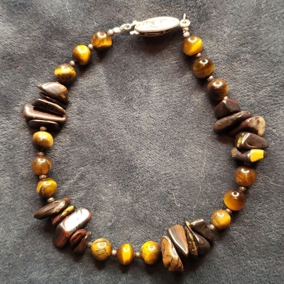 vintage Y2K | handmade Tigers Eye bracelet with lobster clasp - Picture 1 of 3